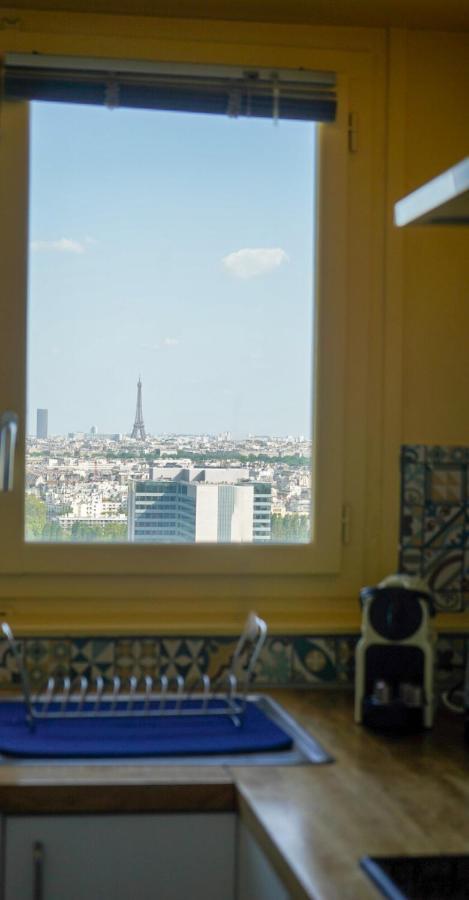 Vue panoramique sur Paris : Sublime appartement au centre de Courbevoie Extérieur photo